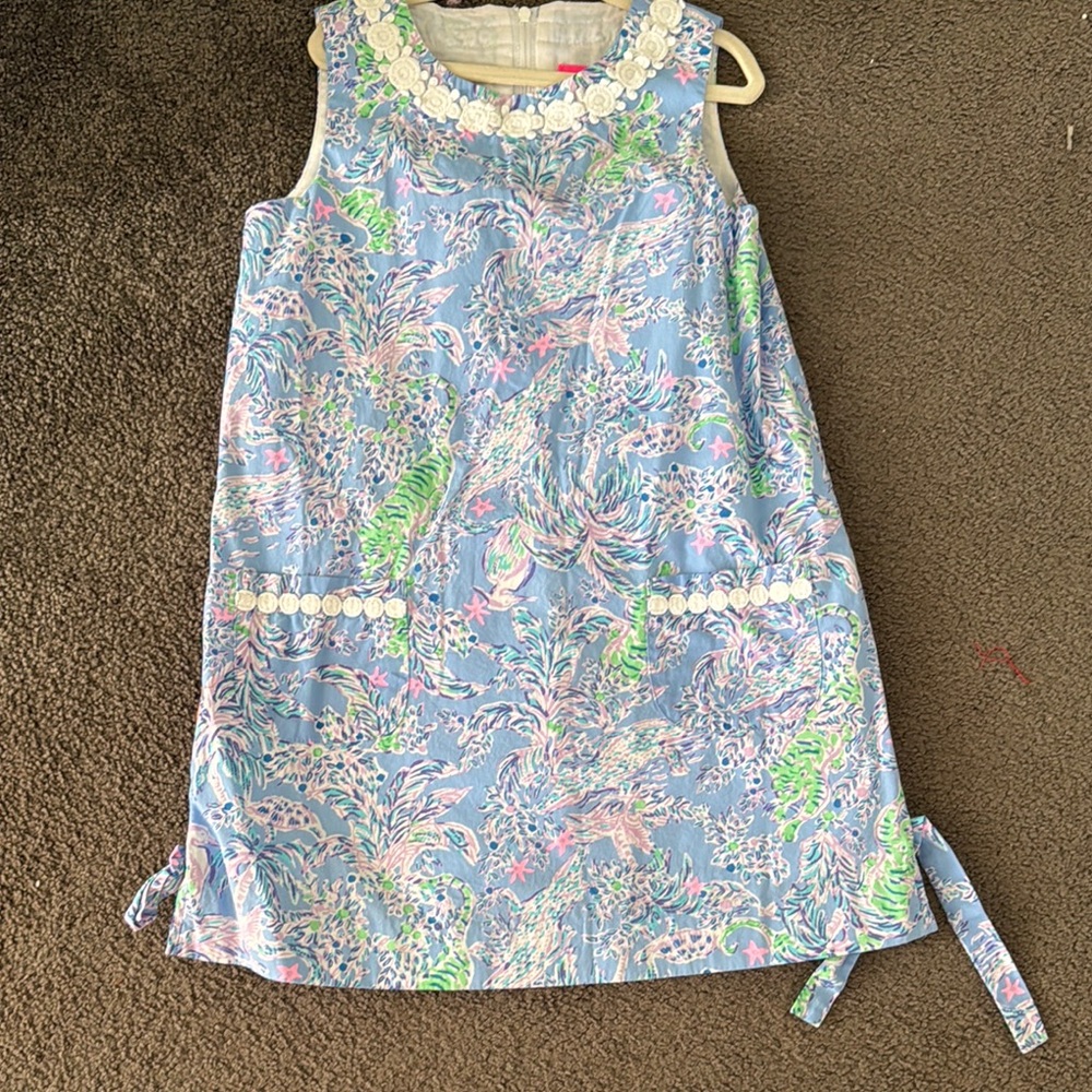 Lilly Pulitzer Little Girls Blue Floral Dress